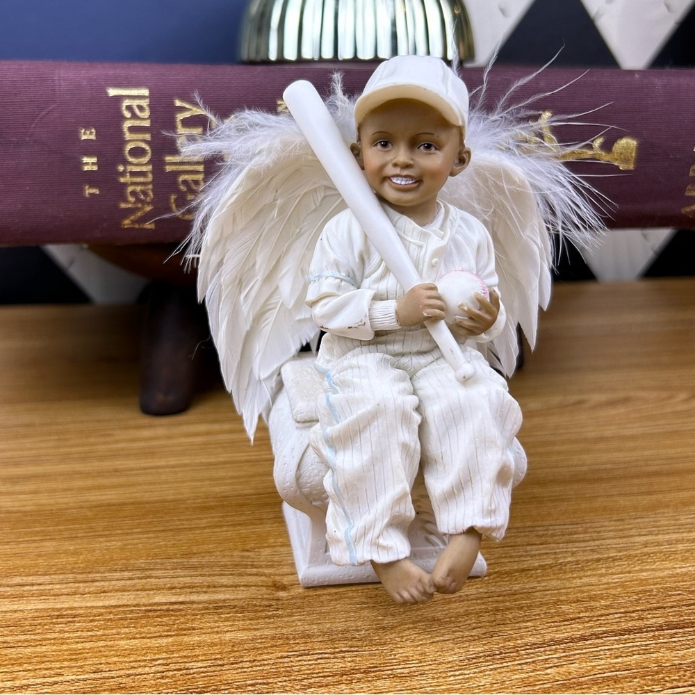 Sweet Child Angel Baseball Figurine Sculpture Whimsical Décor Collectible Rare - Picture 4 of 17